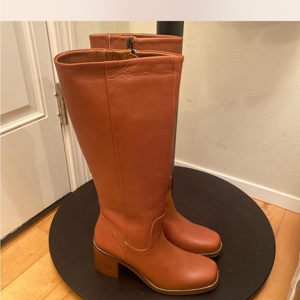 Portland Leather Patina Brown (Real) Leather Boots Size 7 New - Picture 2 of 4